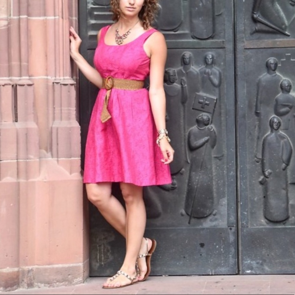 Pink flare dress